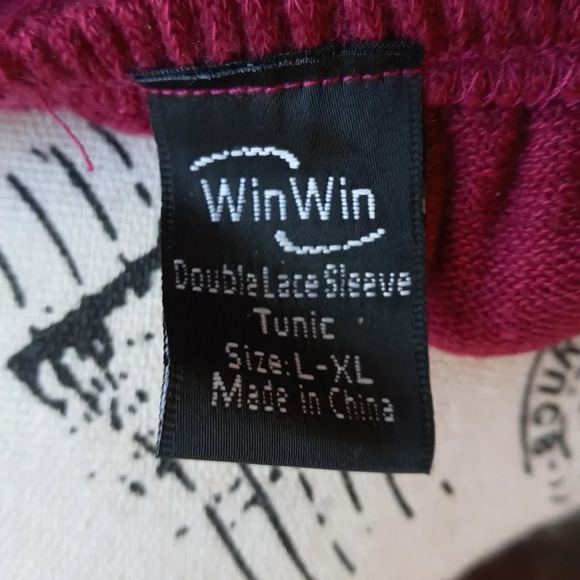 Romantic Burgundy Tunic Top - Picture 6 of 7